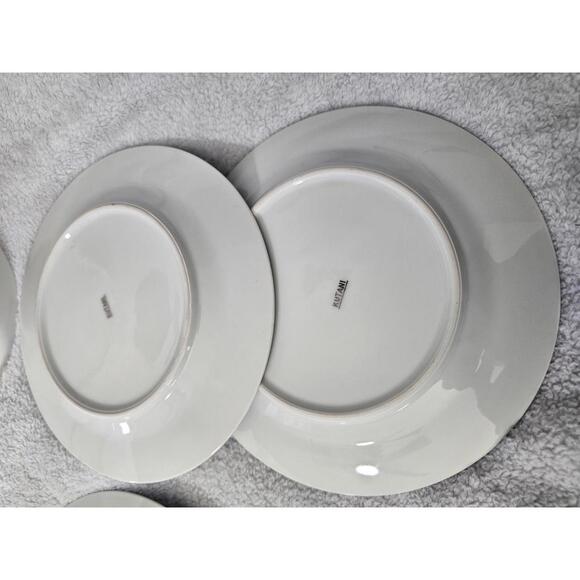 (Set of 6) Kutani Bamboo Porcelain Side Plate White & Sliver Japan 7.5" Asian - Picture 12 of 16